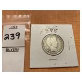 1898 US barber quarter