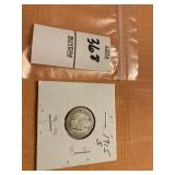 1915 S US barber dime