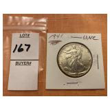 1941 Walking Liberty half dollar