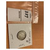1906 D US barber dime
