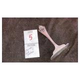 Antique sterling food pusher, hallmarked