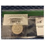 1961D Franklin silver half dollar