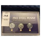 1943 steel penny mint mark collection