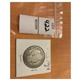 1908D US barber half dollar