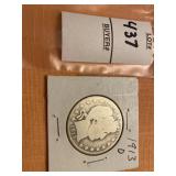 1913 D US barber half dollar