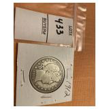 1912 US barber half dollar