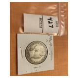 1909S US barber half dollar