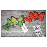 CJ Banks enameled butterfly hair clips
