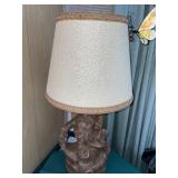 Ceramic tree stump lamp - 39 inches h