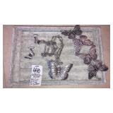 Fossil silver butterfly necklace bracelet &