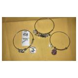Wire charm bracelets -#1 Coach, Believe, Hershey