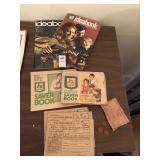 S&H green stamp books, war ration books and coins
