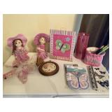 Ceramic figurines, nightlight, battery candle,