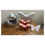 Butterfly Display Figurines and Snow Globe