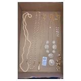 Pearl necklaces rhinestones Napier Nolan Miller