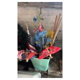 Lot of Flags and Garden Decor