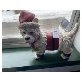 Resin Christmas Scotty dog