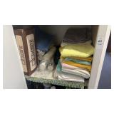 Lot of Towels and Bathroom Cups