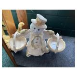 Ceramic snowman decor