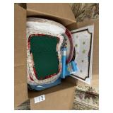 Christmas decor, yea towels, paper napkins