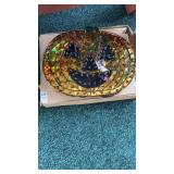 Lighted pumpkin decoration.