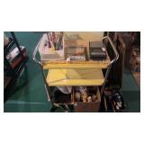Vintage Yellow Metal Cart NO CONTENTS