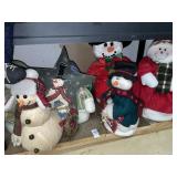 Plush snowman shelf lot- variety