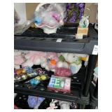 Easter decor items/ 3 shelves
