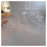 Two Mikasa dishes,one 24% full lead crystal dish