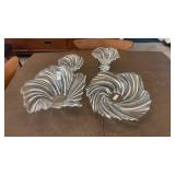 4 Pc Mikasa Crystal Swirl Bowl Set