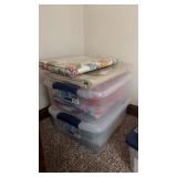 Totes Filled W Tablecloths