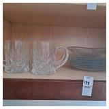 4 crystal coffee mugs,6 Malaysia dessert