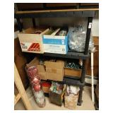 Four tier plastic shelf unit only, no contents