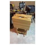 Set of Wooden TV Trays