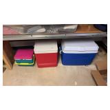 3 Coolers Assorted Sizes
