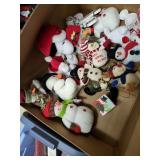 Christmas stuffed animals and pillows