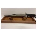 Rambo lll Bowie Knife with display case & sheath