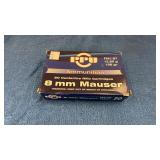PPU 8mm Mauser FMJ, 198gr, 20 count