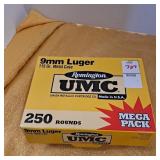 Remington UMC 9 mm Luger 115 gr. Metal case. 250