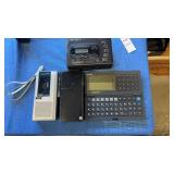 Walkman, micro cassette recorder, calculator