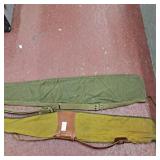 Vintage canvas and leather gun case,canvas gun