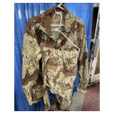 Desert camo - button shirt- large/ XL &  pants