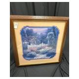 Garden print, 23 inches by 23 inches framed,