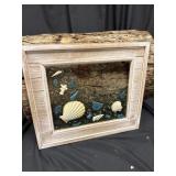 Glass fusion coastal artwork, 13.5 inches by 11