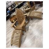 Adirondack chairs, set of two with two foot