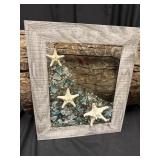 Glass fusion coastal artwork, 11 inches by 13