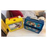 Two Vintage Lunchboxes One Is Cracked
