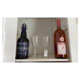 Barefoot and Mogollon Bottle with Wine Glasses