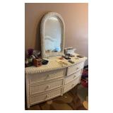 Wicker Vanity Dresser