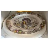 vintage transferware turkey serving platter